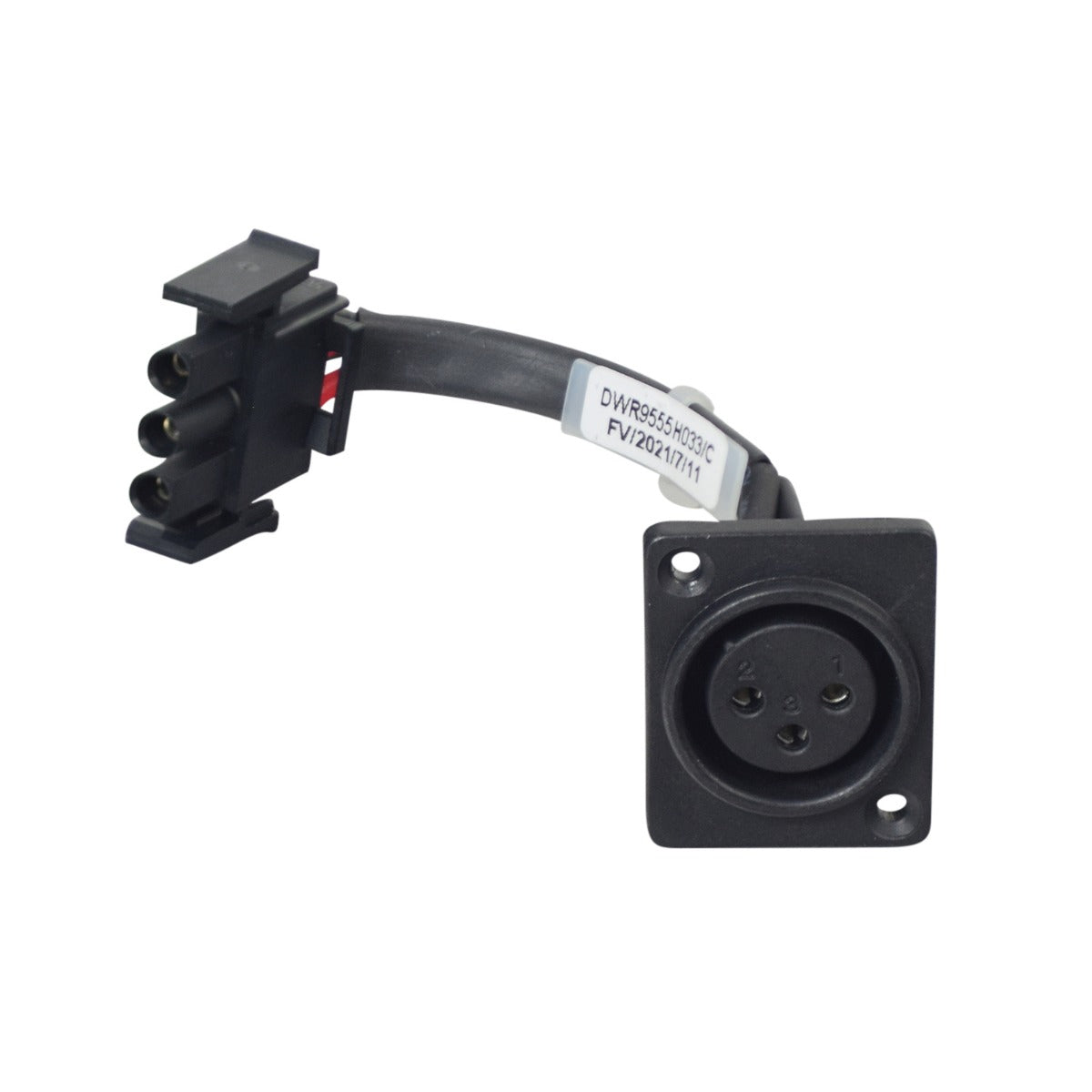 Rear Tiller Shroud Assembly for the Pride Victory 10 (SC610/SC710), featuring a black electrical plug and cable, essential for maintaining your scooter or power chair's functionality.