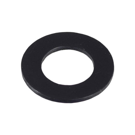 18 mm Front Shock Nylon Washer for Quantum Q6 Edge, featuring a precise black circular design with a central hole, ideal for power chairs and various applications.