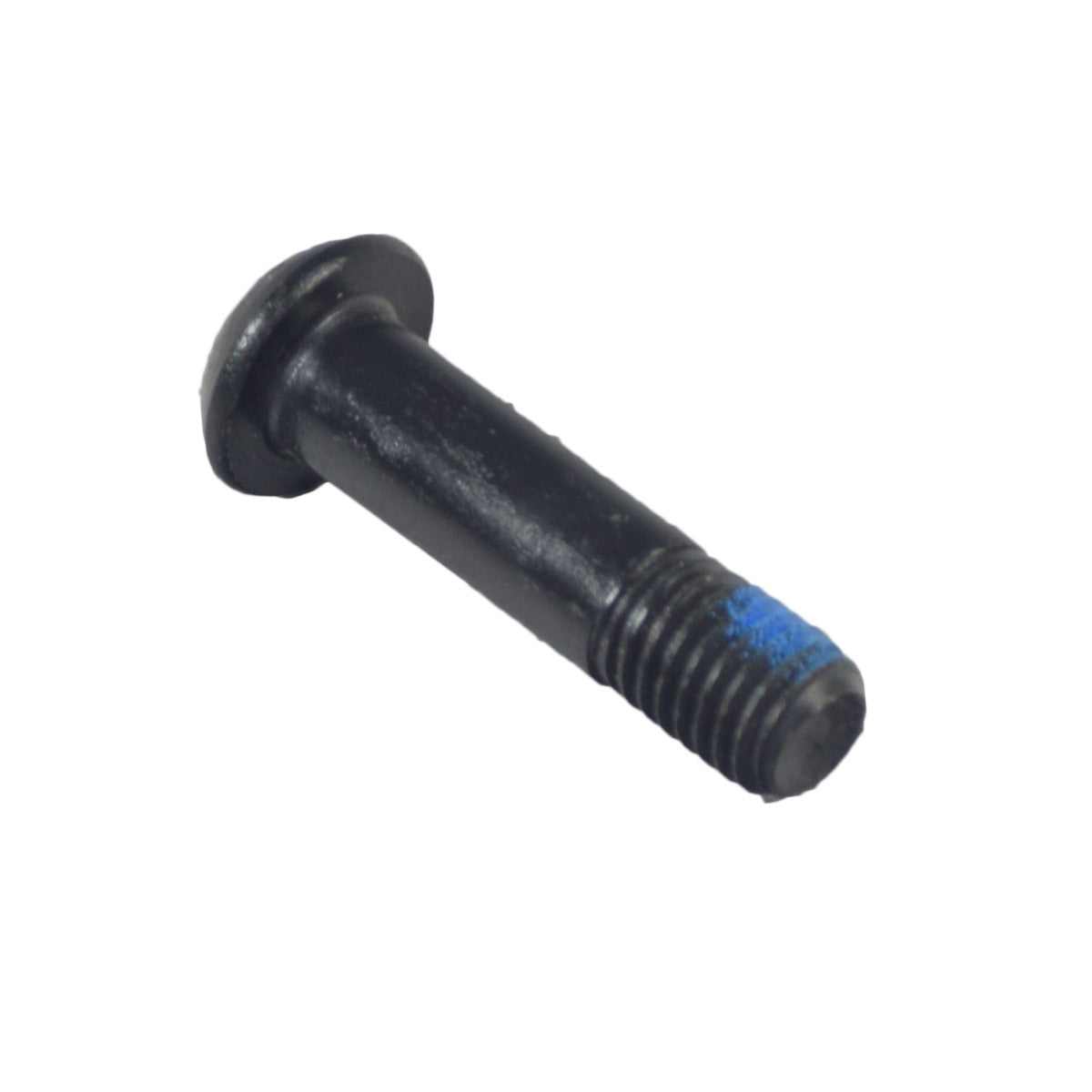 Front Shock Set Screw for the Quantum Q6 Edge, featuring a sleek black bolt with a distinctive blue strip, essential for maintaining your scooter or power chair's functionality.