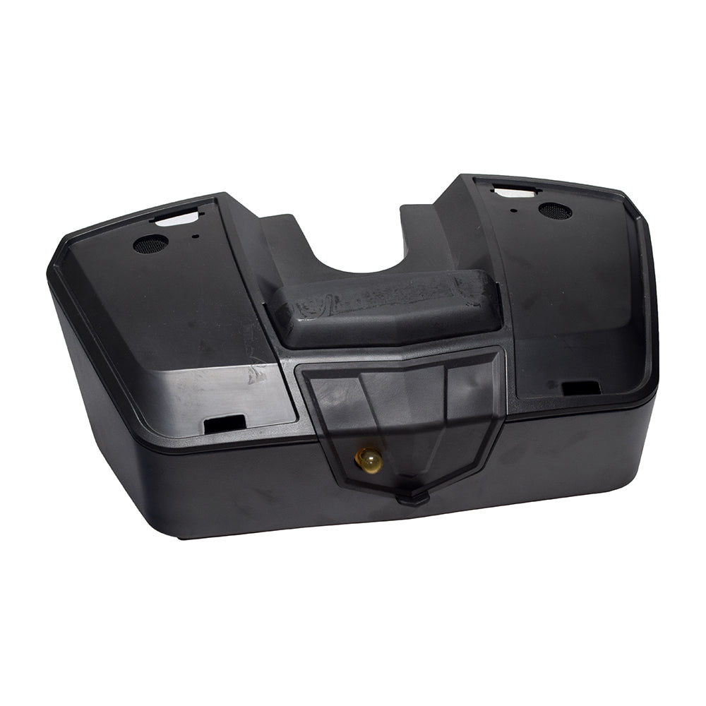 Standard Capacity Battery Box for the Go-Go LX with CTS Suspension (S50LX/S54LX) (Blemished) showing a black rectangular box with a yellow screw, slight glue residue on the handle, and a round button.