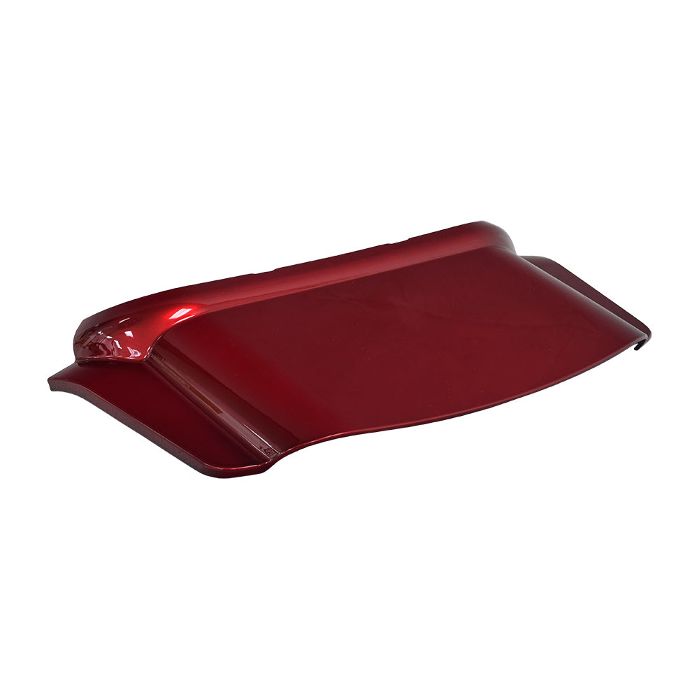 Candy Apple Red Rear Shroud Assembly for the Pride Pursuit XL (SC714), shown as a curved red metal piece ideal for scooter repairs.