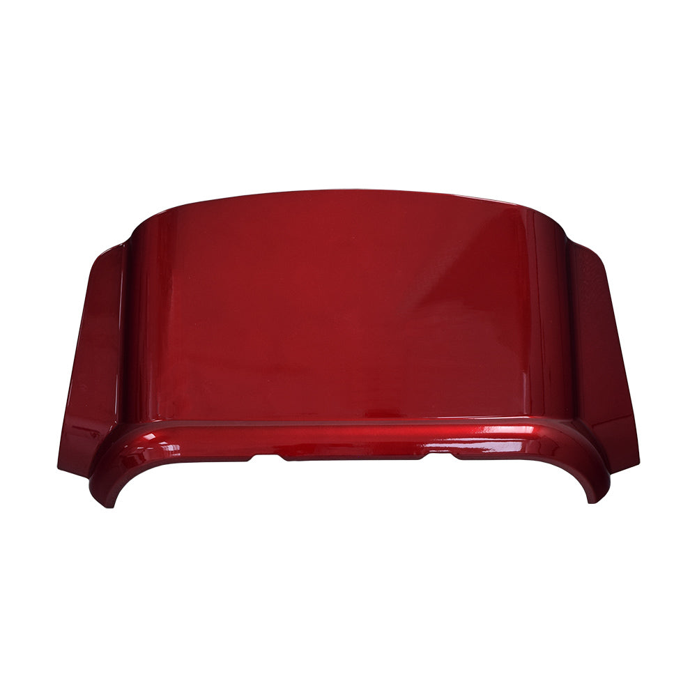 Candy Apple Red Rear Shroud Assembly for the Pride Pursuit XL (SC714) shown on a plain white background, highlighting its smooth and polished surface.