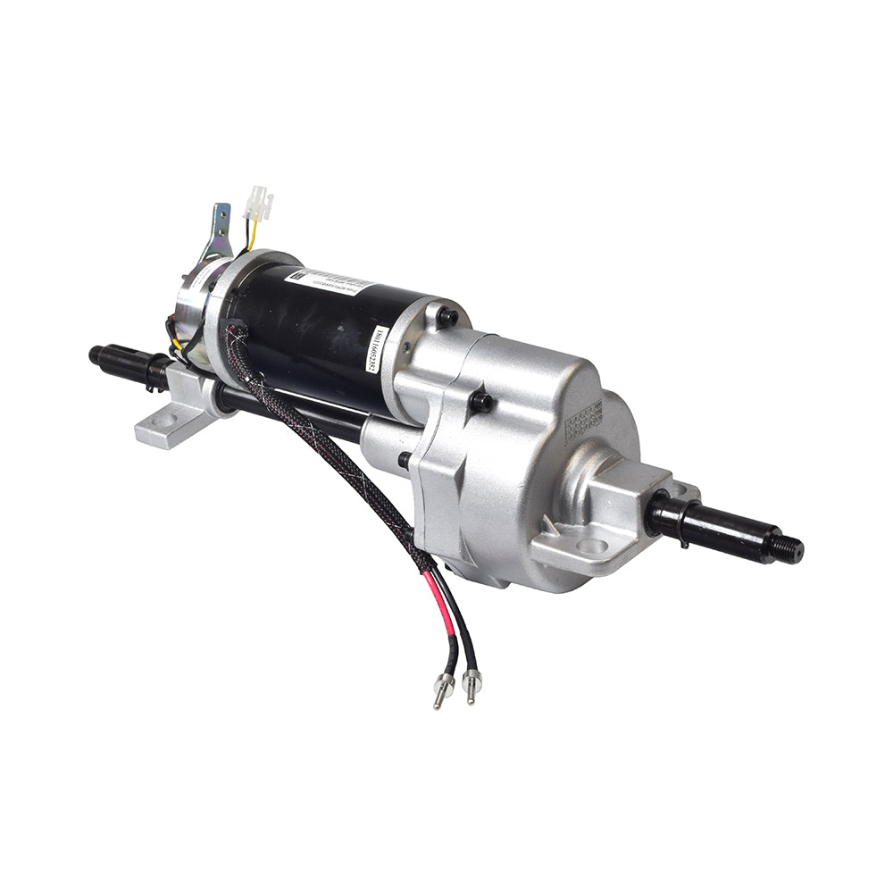 Motor, Brake, and Transaxle Assembly for the Go-Go LX with CTS Suspension (S50LX/S54LX) (Blemished), featuring a silver and black electric motor, brake, and transaxle unit in a compact assembly.