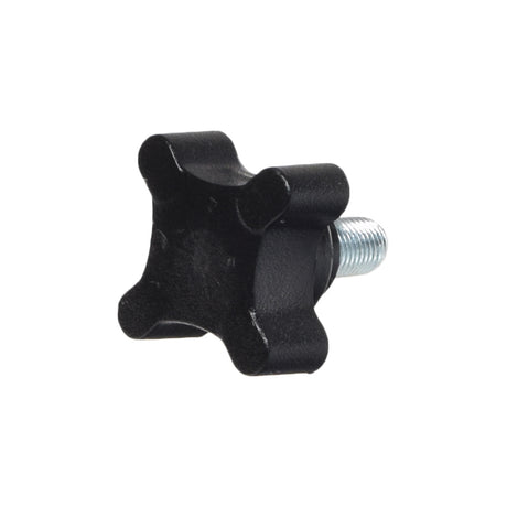 Armrest Knob for Pride Victory 10 & Pursuit (SC713) Scooters with Suxin Seat Assembly, featuring a black plastic star-shaped design with a central screw for secure attachment.