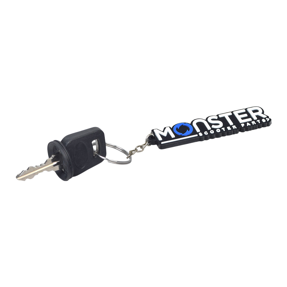 Key for the Pride Sport Rider, shown on a key chain. The image highlights the key's details, making it easy to identify as a genuine replacement key for the scooter.