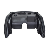 Black Belly Pan Assembly for the Pride Pursuit XL (SC714) & Pursuit Sport (MV714) - a black plastic component with holes, featuring a switch and arch design, protecting the transaxle assembly.