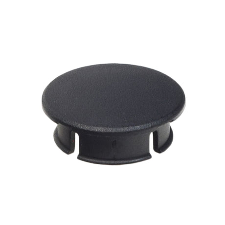 Caster Bearing Cap for the Quantum 610, Q6 Edge 2.0, & J6 - a close-up of a black plastic cap with a central hole, designed to fit atop caster arms for pivot sealing.