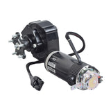 Left Side Drive Motor Assembly for the Quantum Q6 Edge 2.0 (Blemished) without brake cover, featuring a black electric motor with attached black cable and pre-installed 5-spike hub.