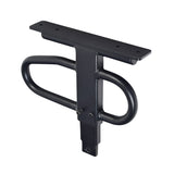 Left Height Adjustable Armrest Assembly for Jazzy & Quantum 1650 Power Chairs featuring a black metal structure with a curved, adjustable handle for 10 to 14 height.