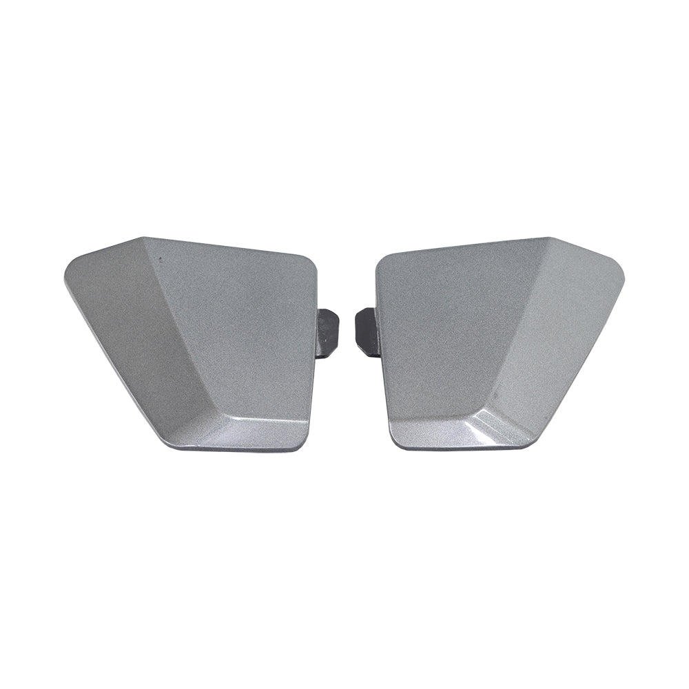 Pewter Shroud Inserts for the Jazzy Zero Turn (ZT) mobility scooter, featuring a set of seven silver pieces including front console shroud, battery box panels, and front and rear panels.