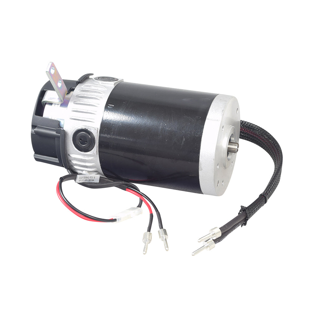 Motor & Brake Assembly for the Pride Revo 2.0 (S66/S67), featuring a black and silver electric motor with attached wires, suitable for replacing worn-out parts in both 3-wheel and 4-wheel scooters.