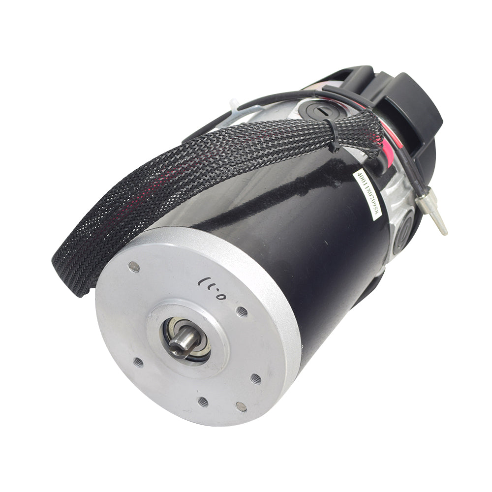 Motor & Brake Assembly for the Pride Revo 2.0 (S66/S67) featuring a black and silver electric motor. Ideal replacement part for maintaining the functionality of your mobility scooter.