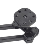 Right Swing-Away Joystick Bracket for the Jazzy Elite ES, featuring a black metal arm with hexagonal holes, designed to keep your scooter or power chair functional.