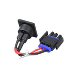 XLR Charging Port for the Pride Mobility Maxima (SC900/SC940) with attached red and blue wires.