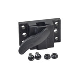 Headrest Mounting Bracket & Hardware for Quantum Power Chairs with Tru-Balance 3 Seating. The black metal piece features screws and adjustable components designed for secure headrest attachment.