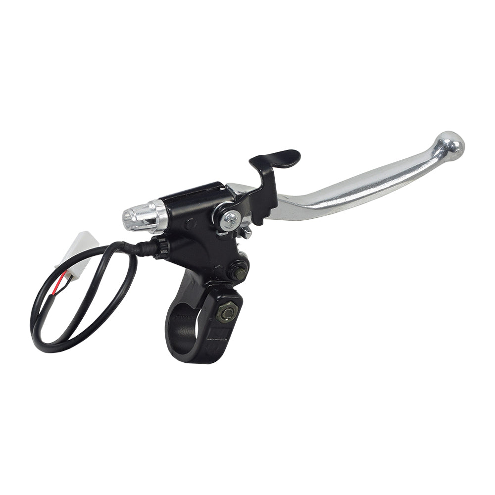 Brake Handle for Pride Raptor (R3-1700) & Baja Raptor 2 (BA300) Mobility Scooters, featuring a black and silver handlebar with an attached brake lever and visible brake cable connection point.