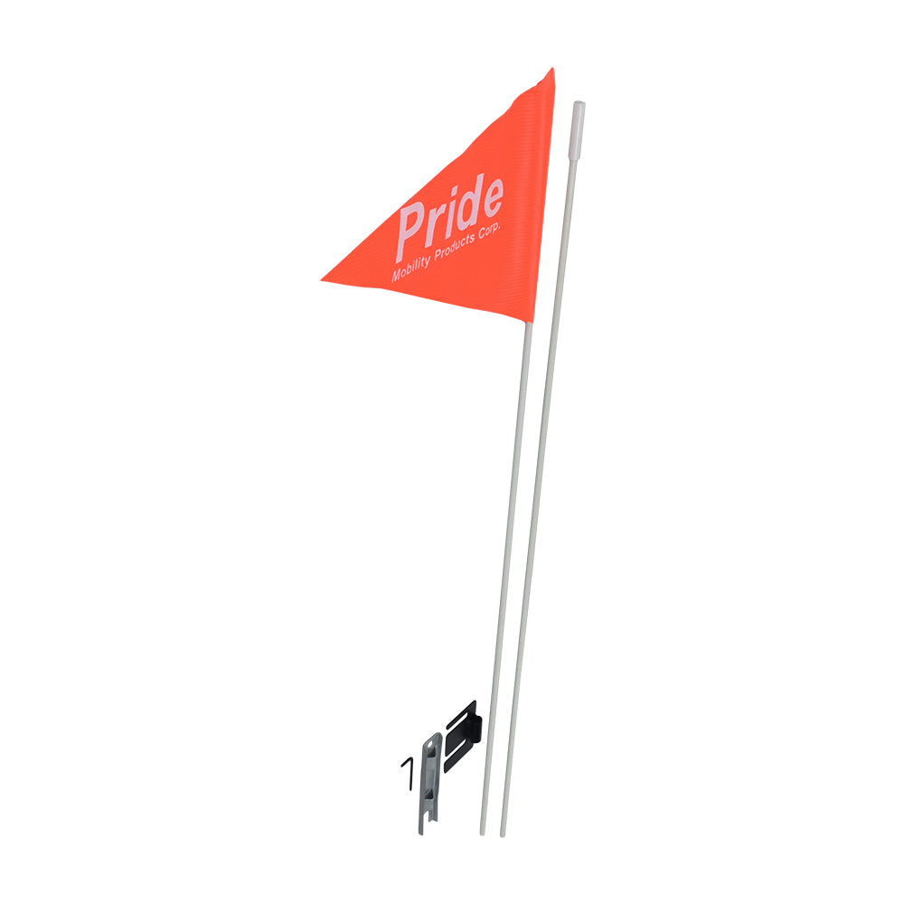 Flag Assembly for the Pride Pursuit XL (SC714) featuring a flag on a pole, close-up view showing attachment points and mounting hardware.