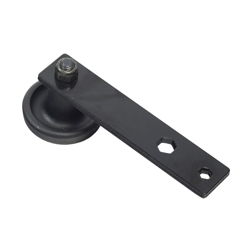 Hand Crank for Pride Vehicle Lifts, featuring a black metal handle with a screw for manual override, suitable for models like Outlander, Backpacker, and Power Tote Mini.