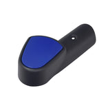 Right Side Blue Front Caster Cover for the Pride Jazzy Select 6 and Select 6 Ultra, featuring a circular hole in its black surface and a sleek, blue plastic design.