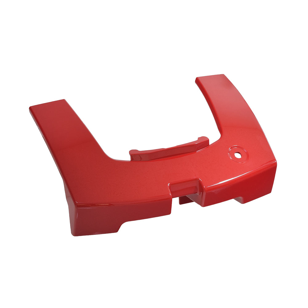 Red Front Shroud for Select 6 & Select GT: Circular red component for Jazzy power chair, featuring a smooth surface and central hole, essential for restoring the appearance of Select 6 or GT models.