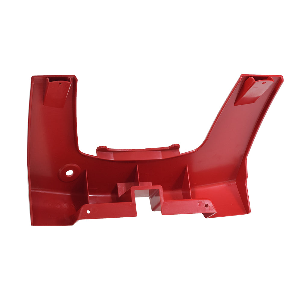 Red Front Shroud for Select 6 & Select GT, a red plastic panel with multiple holes, designed as a replacement part for the front of Jazzy power chairs.