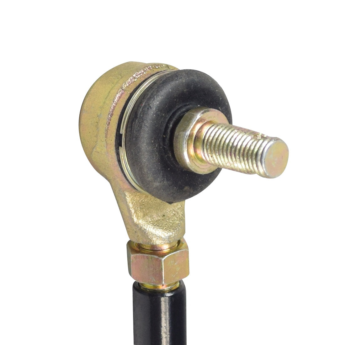 Steering Stem Assembly for the Pride Pursuit XL, featuring a metal and black cylindrical design with visible bolts and nuts, essential for maintaining the scooter or power chair's functionality.