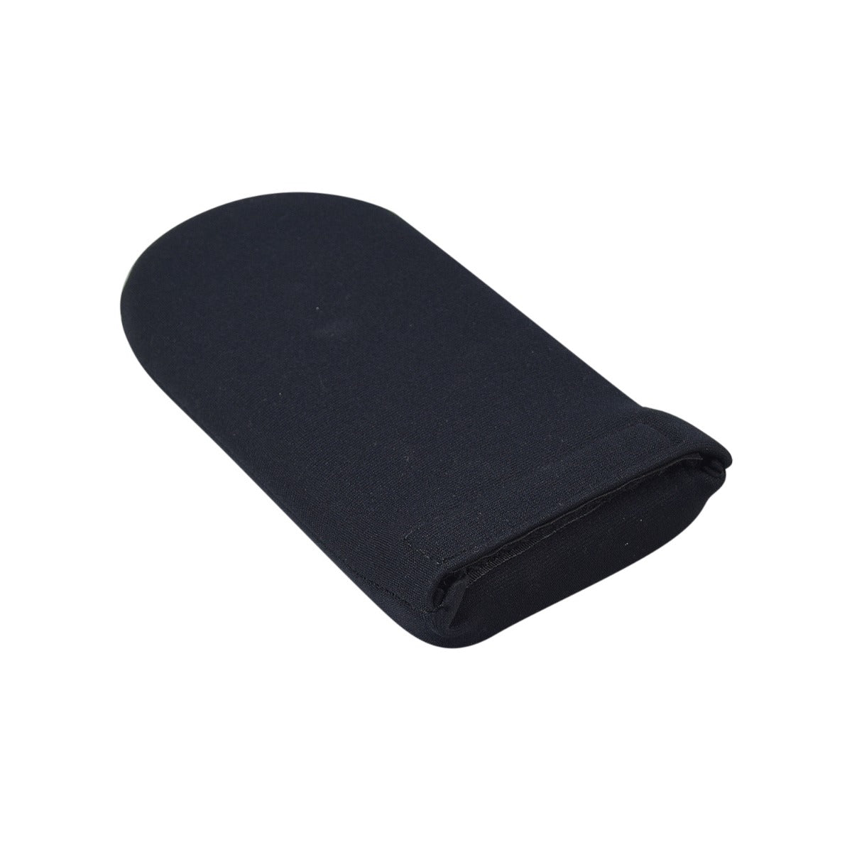 4 x 8 Pelvic/Thigh Lateral Pad for Quantum Power Chairs, featuring a black fabric exterior with a zipper. Includes mounting hardware.