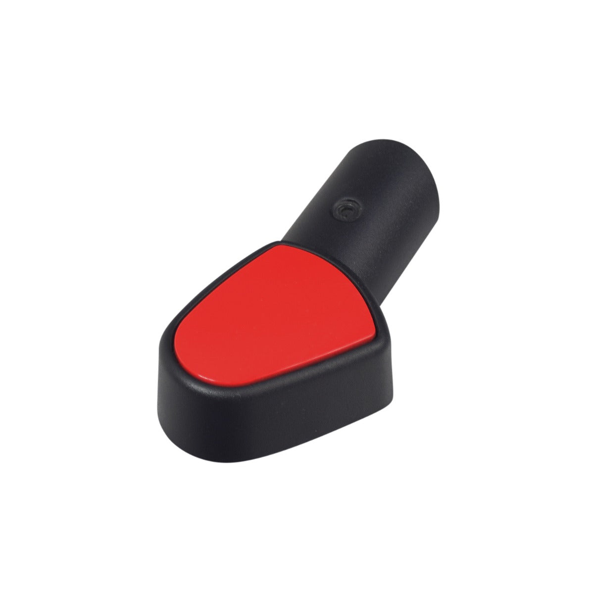 Left Red Front Arm Cover for the Jazzy Select 6, featuring a sleek, circular design with a central hole, essential for maintaining your scooter or power chair's functionality.