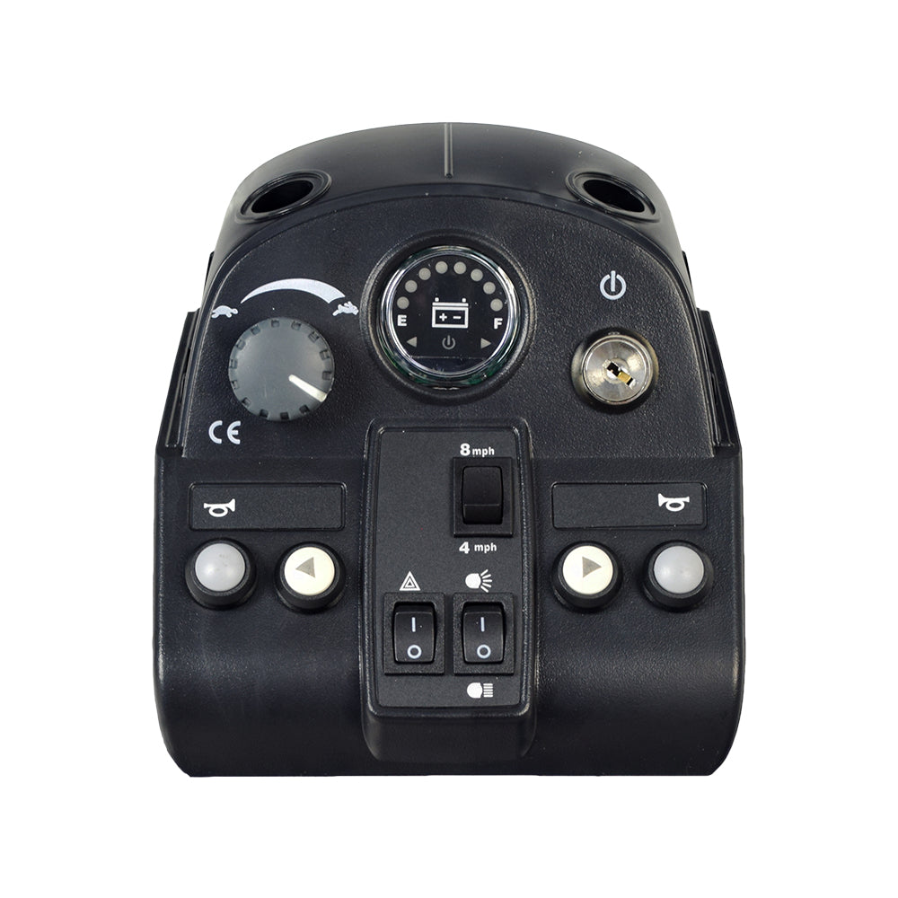 Top Console for the Pride Victory Sport (S710DXW) featuring various buttons, dials, and switches, essential for maintaining your scooter or power chair's functionality.