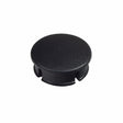 Rear Caster Cap for the Jazzy ES, ES Portable, Select Elite, & Pride TSS 300; a black, round cap with holes, designed to seal dirt and moisture from caster wheel bearings.