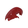 Left Side Front Fender for Jazzy Elite HD and Elite 14 Power Chairs, showcasing a close-up view of the red plastic part designed for easy replacement and compatibility.