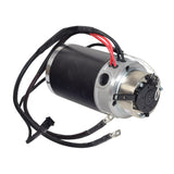 Motor and Brake Assembly for the Pride Pursuit XL (SC714) featuring a black and silver electric motor with attached black wires.