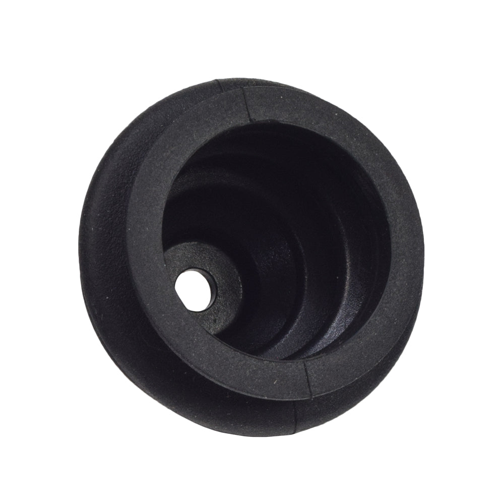 Joystick Rubber Boot for PG Drives Joystick Controllers (VSI, VR2, GC, and Remote Plus) – a black, round rubber component with a central hole, used as an OEM replacement for power chair controllers.