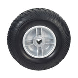 9x3 (2.80/2.50-4) Black Flat-Free Rear Wheel Assembly for the Go-Go Elite Traveller Plus (SC53/SC54) featuring a solid black tire with a stylish silver rim.