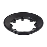 Drive Wheel Inner Rim for Jazzy 1100, a black circular aluminum component with holes, designed to fit both pneumatic and flat-free 14x3 tires for the Jazzy mobility scooter.