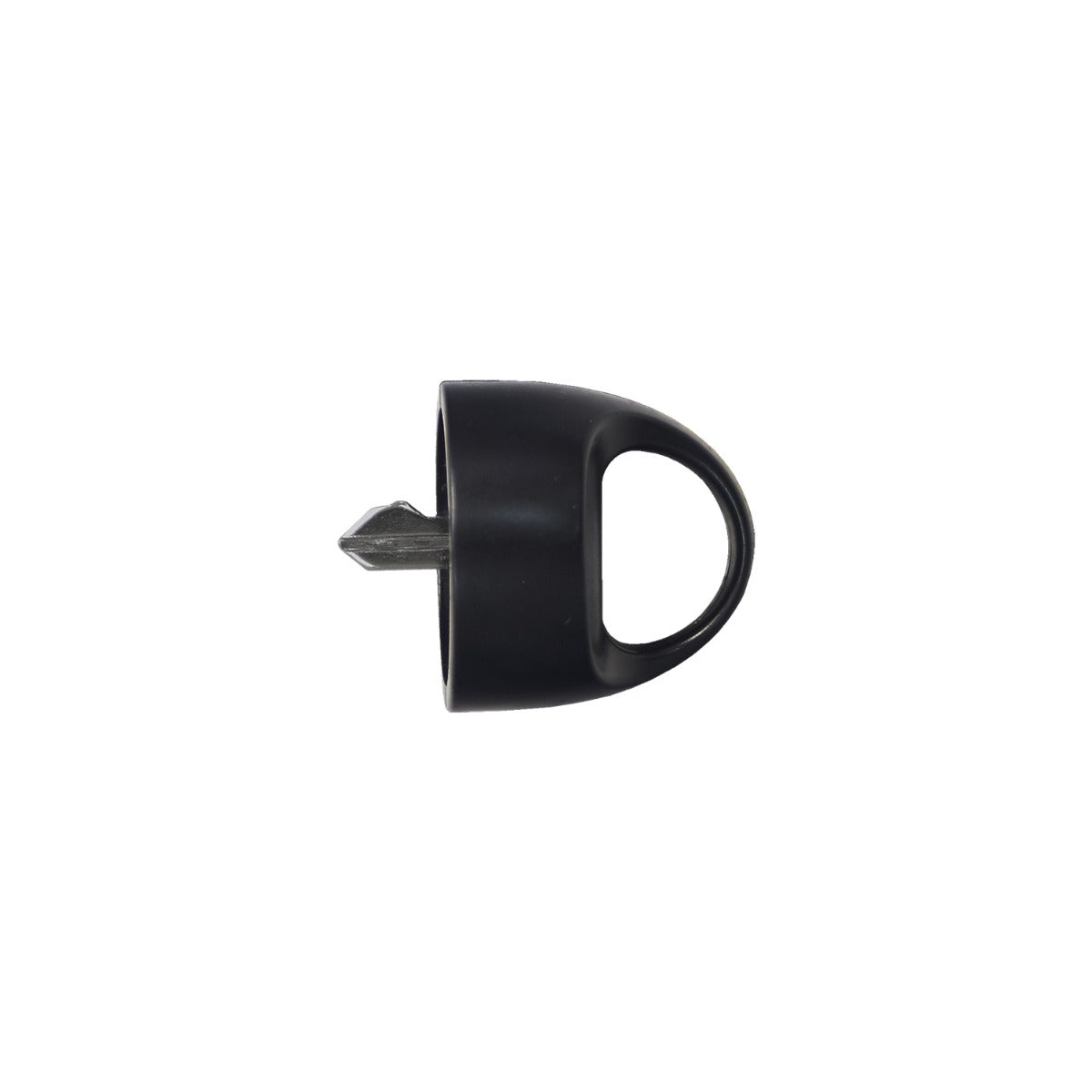 Deluxe Easy Pull Key for Vive Mobility Scooters featuring a round molded black plastic knob with an attached finger ring for easy handling and a metal screw for secure attachment.