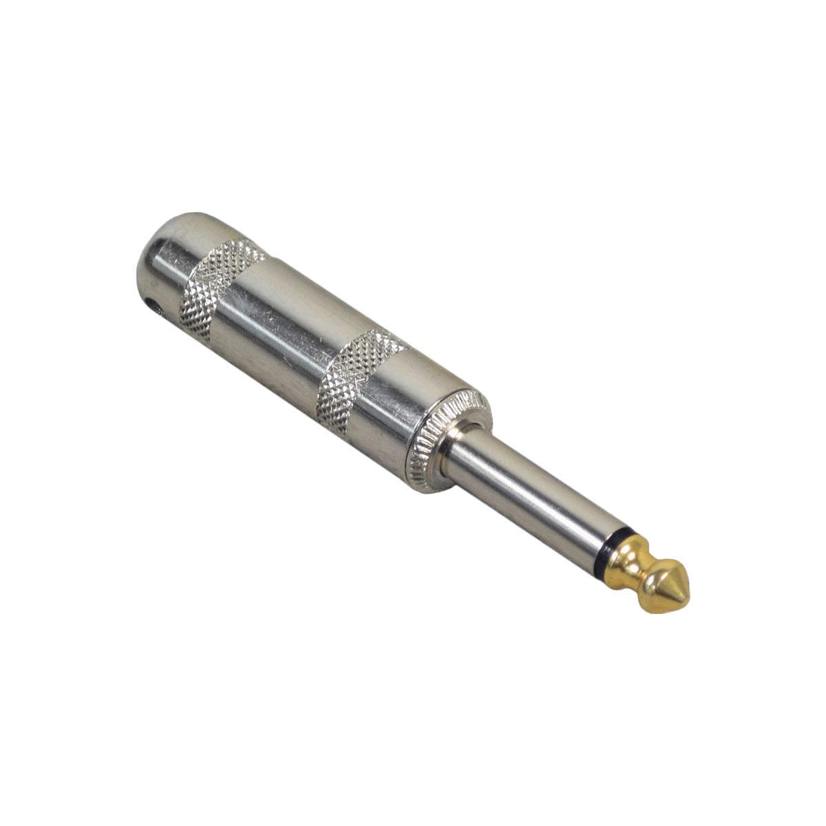 Key (Stereo Plug Style) with Cylinder Head for Pride Mobility Scooters, featuring a silver and gold audio jack resembling a stereo plug, designed for models manufactured before 2000.