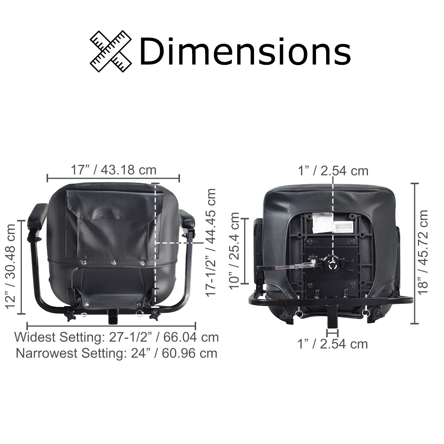 17" Wide Molded Seat Assembly for Go-Go and Pride Mobility Scooters (Blemished)