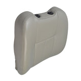 16 Gray Hi-Back Deluxe Contour Vinyl Seat Back for Pride Scooters CLEARANCE, featuring a smooth gray surface with black buttons, designed for mobility scooters and power chairs.