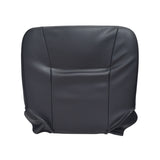 Black Vinyl Seat Base for Go-Go and Pride Revo (SC60/SC63/SC64) Mobility Scooters, featuring a black leather cushion with a vinyl cover and foam insert. Measures 17.5 wide by 16.5 deep.