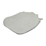 Gray Molded Vinyl Seat Base Cover for the Pride Shuttle, Rally, & Victory 3 & 4 (Blemished) showing white stitching and a small cut towards the back, ideal for inconspicuous repair or replacement.