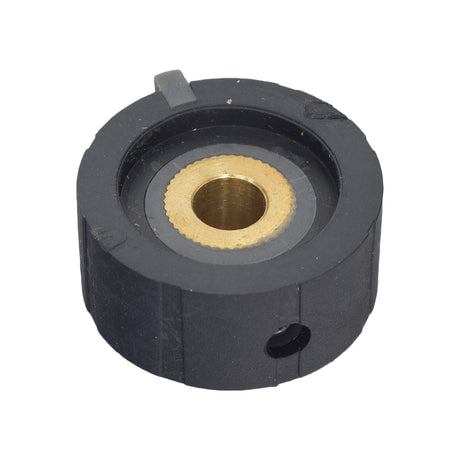 Speed Pot Knob for the Pride Maxima (SC900) and Sundancer (SC2000) scooters, a black and gold circular component with a central hole, integral for controlling scooter speed.