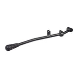 Seat Adjustment Lever for the Pride Victory 10, Victory 10 LX, Pursuit, Pursuit 2, & Pursuit XL, featuring a black metal bar with a black handle and a metal bracket.