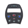 Keypad for the 8-Key Q-Logic NE/NE+ Series Joystick Controllers featuring clearly visible buttons designed for easy control and replacement on rehab power chairs.