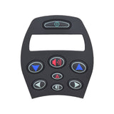 Keypad for the 8-Key Q-Logic NE/NE+ Series Joystick Controllers featuring clearly visible buttons designed for easy control and replacement on rehab power chairs.