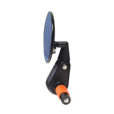 Rear View Bar End Mirror for Pride Scooters, featuring a black handle and 3 glass, designed to easily plug into the end of a handlebar and secure with an adjustment screw.