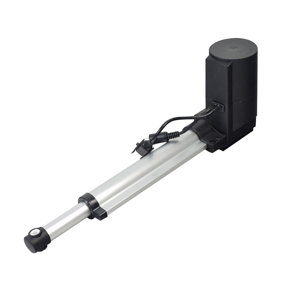 Secondary Drive Motor for the Pride LC105 & Mega Motion Lift Chair, featuring a grey and black electric cylinder with connected black cables and wires, designed specifically for models with heat and massage functions.