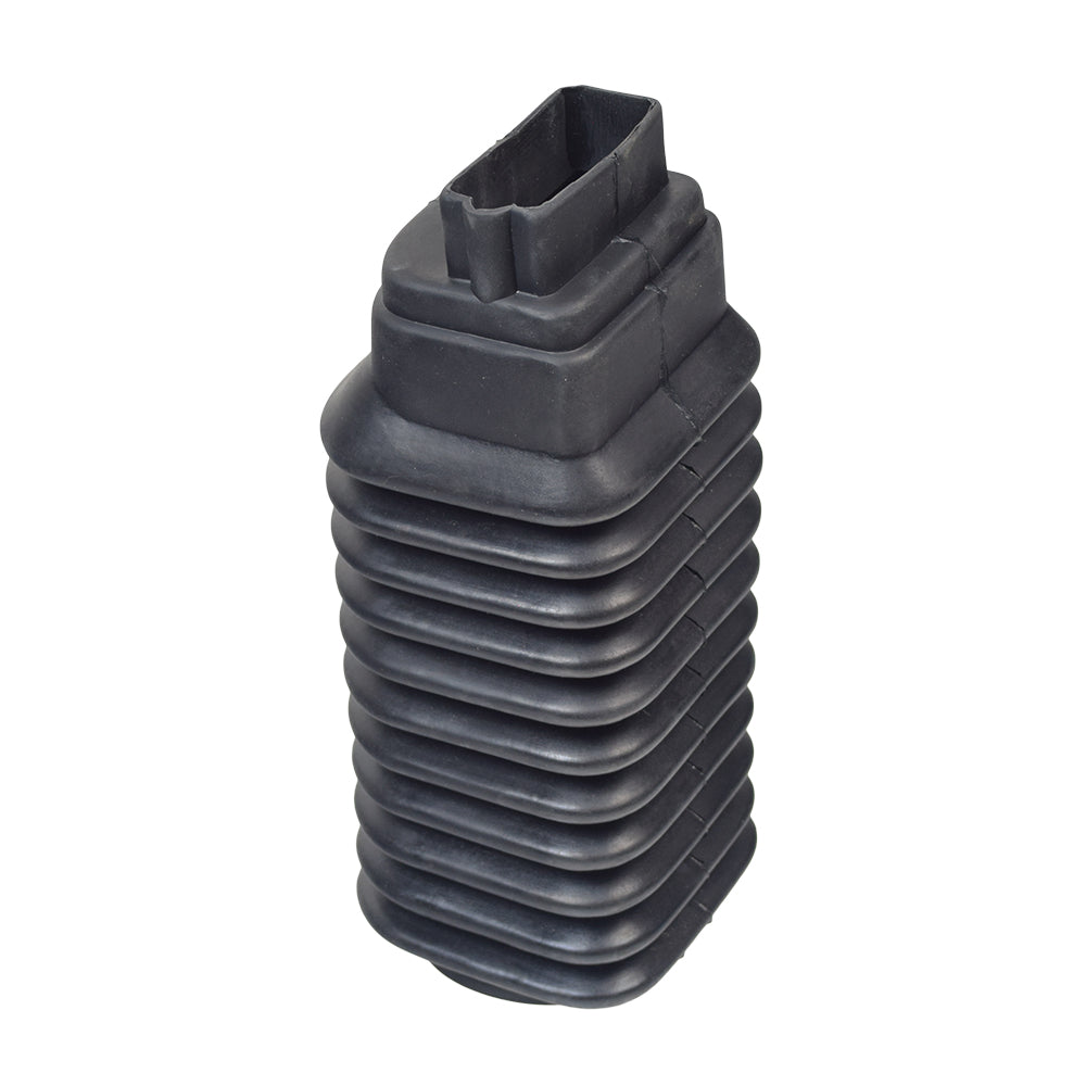 Black Rubber Tiller Boot for the Pride Maxima (SC900/SC940), a flexible black plastic gasket with a square neck, designed to weather-proof tiller components and protect the tiller joint.