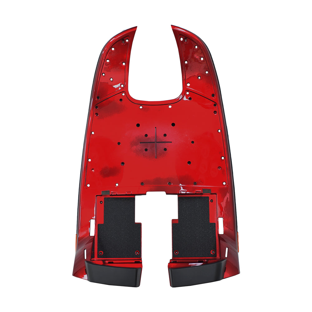 Front Shroud Assembly for the Pride Victory 9 (SC609), a red metal frame with multiple black holes, featuring side trim, foot plates, and a floor mat.