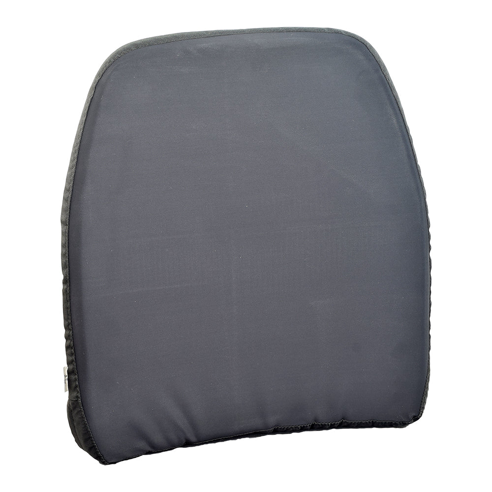 Tru-Comfort (Version 2) 20x25 Back Cushion for the Quantum Q6 Power Chair, featuring a sleek design, includes a cushion cover and back foam pad, ideal for enhanced comfort and support.